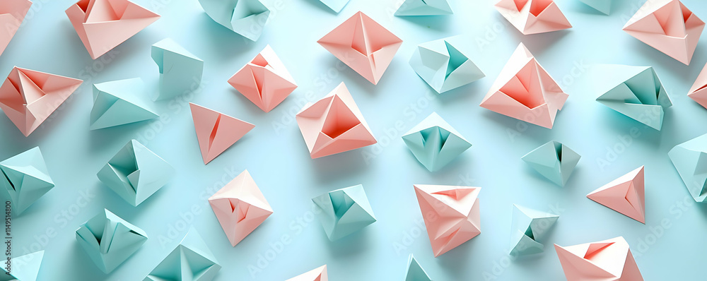 Pastel Paper Boats 3D Illustration Pastel Paper Boats 3D Illustration