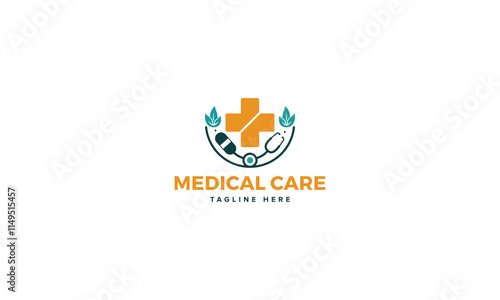 Professional Innovative Unique Modern Medical Care Branding Logos Vector, Adaptive Designs for Medical Healthcare Wellness Services