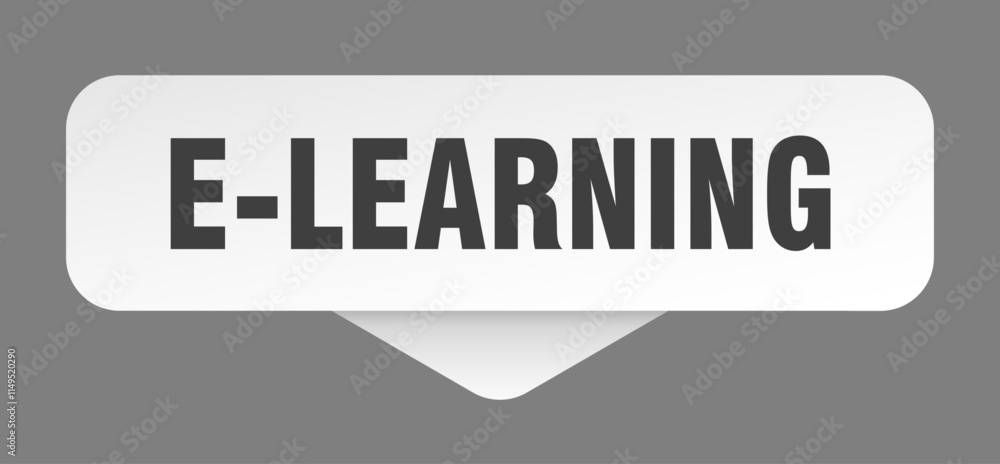 E-LEARNING banner, button, sign on transparent background E-LEARNING banner, button, sign on transparent background