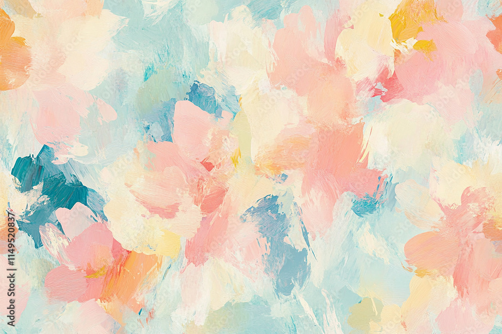 Obraz premium Abstract oil painting flowers wallpaper, art oil painting background