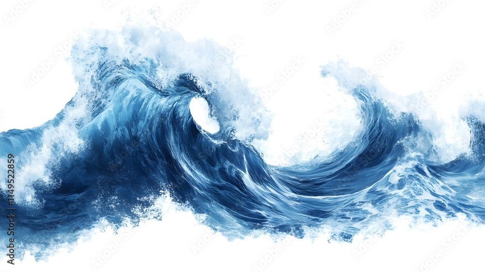 blue water wave isolated on white background blue water wave isolated on white background