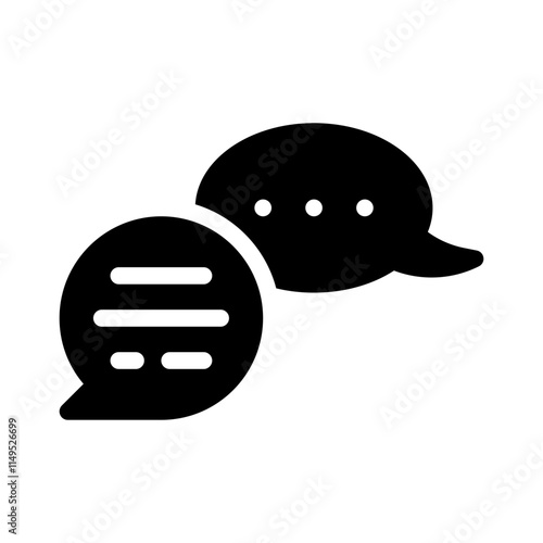 messaging glyph icon