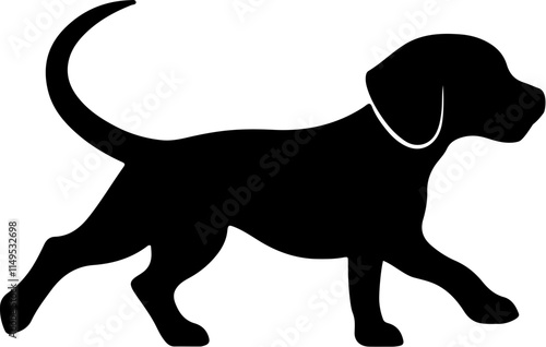 beagle black silhouette vector logo