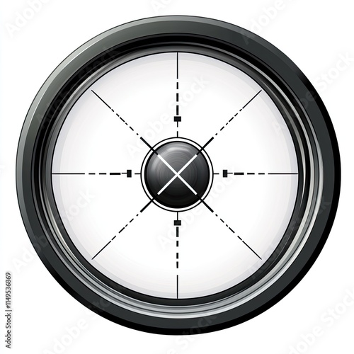 A vector illustration of crosshairs in a sniper scope, against a white background png photo