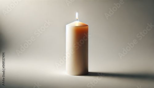 Wallpaper Mural Set of pillar candles with flames illuminated, cut out Torontodigital.ca