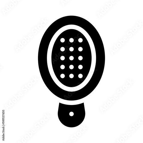 Hairbrush glyph icon