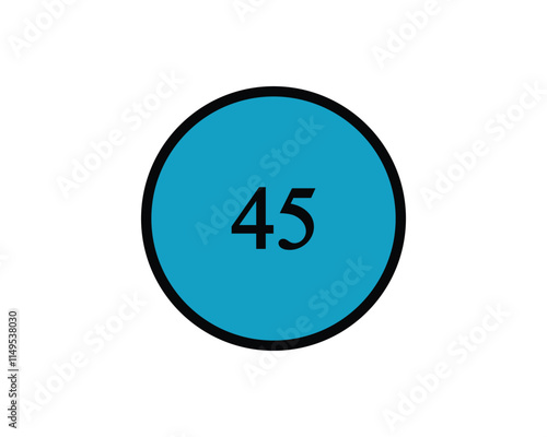 Forty five icon vector symbol design illustration