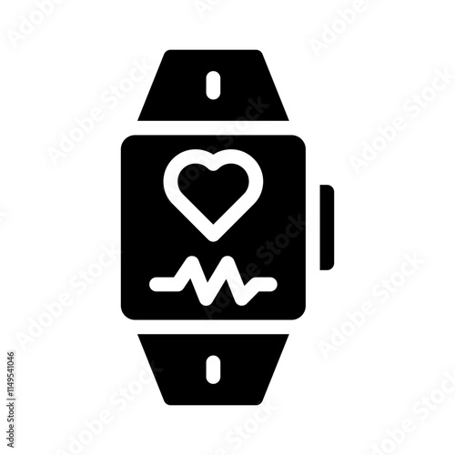 heart rate monitor glyph icon