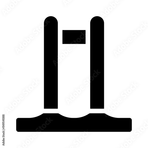 pull up bar glyph icon