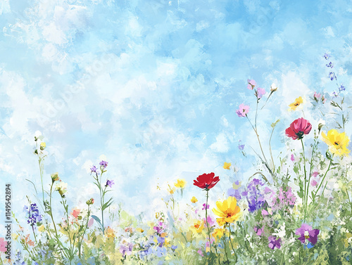 Wallpaper Mural Abstract oil painting flowers wallpaper, art oil painting background Torontodigital.ca