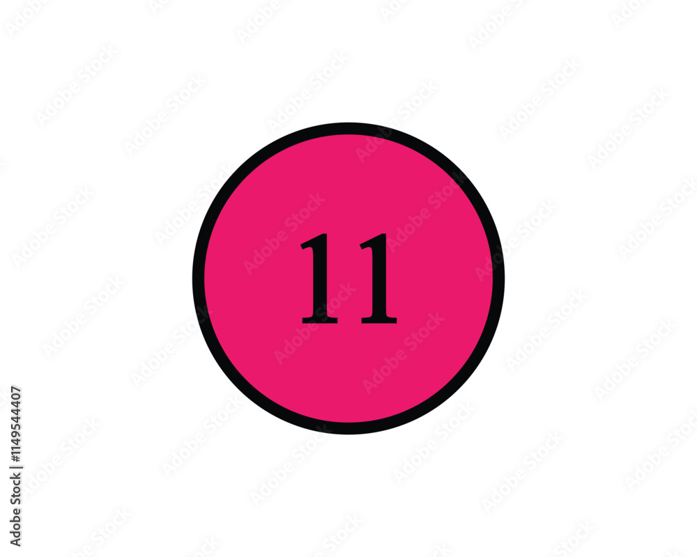Number Eleven icon vector symbol design illustration. Number Eleven icon vector symbol design illustration.
