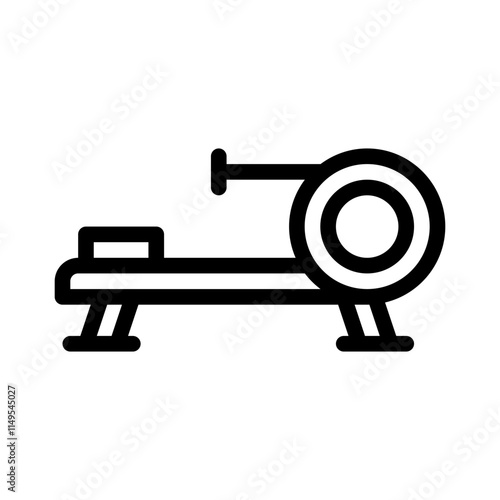 rowing machine line icon