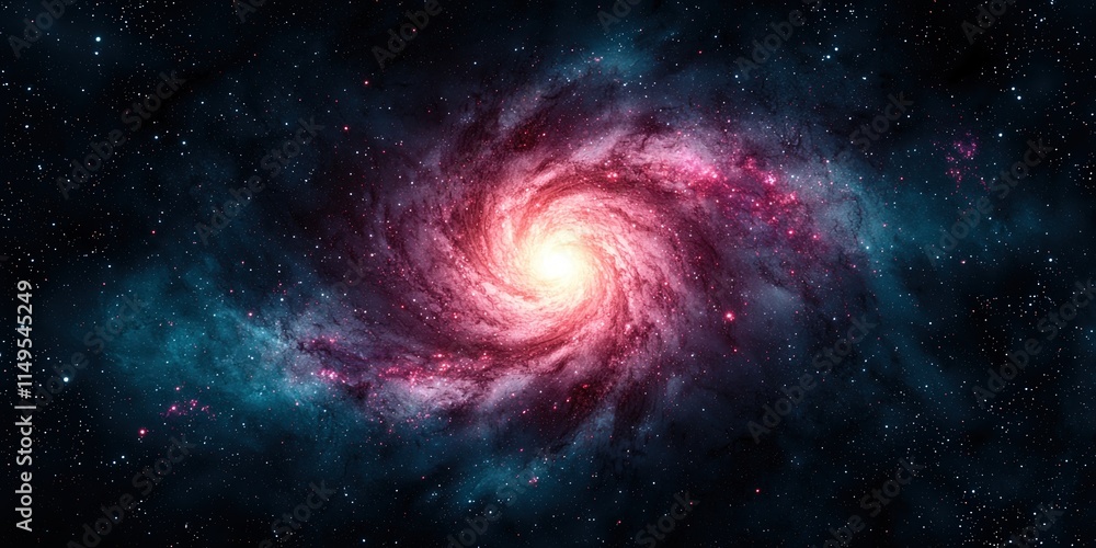 galactic center gravity concept. A vibrant spiral galaxy with swirling pink and blue hues, set against a dark starry background, illustrating the beauty of the universe. galactic center gravity concept. A vibrant spiral galaxy with swirling pink and blue hues, set against a dark starry background, illustrating the beauty of the universe.