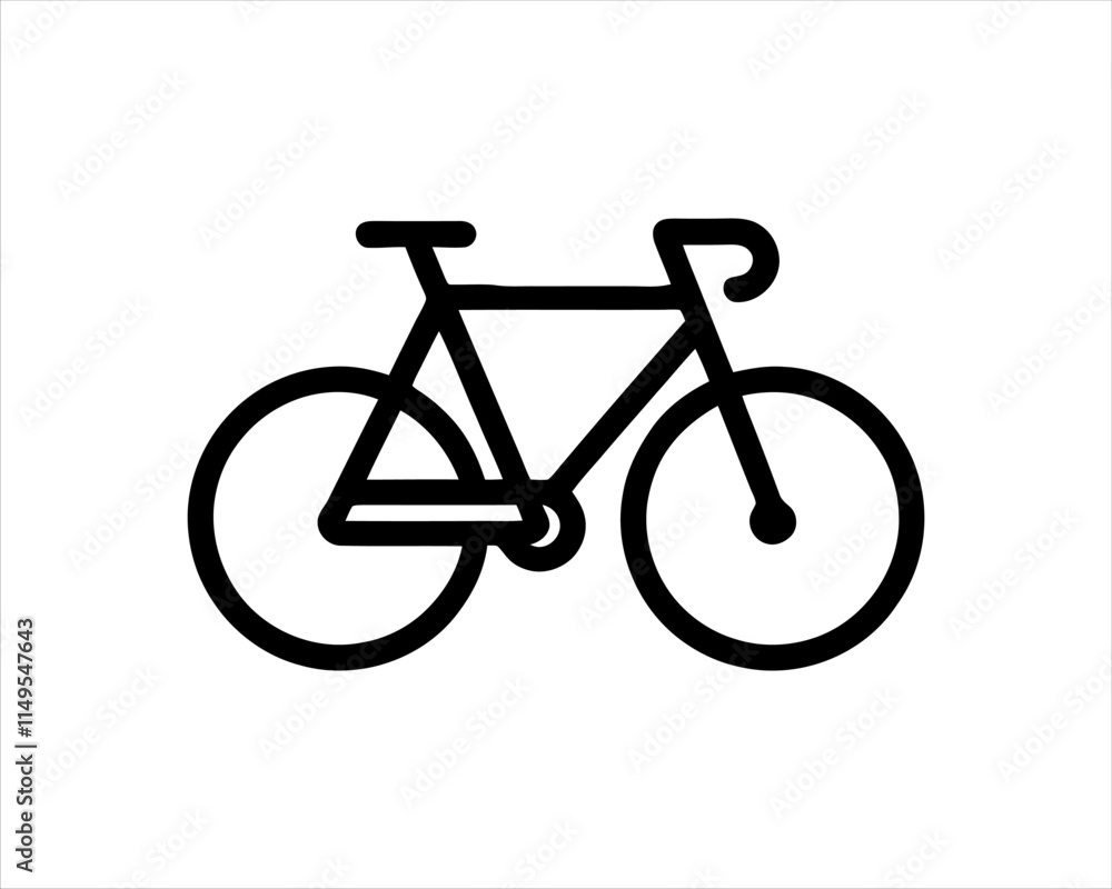Obraz premium Bicycle logo design icon symbol vector illustration.