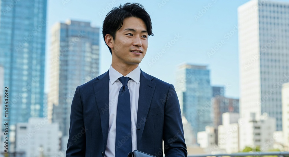 Ambitious Japanese Businessman in the Heart of the City: A Vision for Success 都市の中心で野心を持つ日本人ビジネスマン:成功へのビジョン Ambitious Japanese Businessman in the Heart of the City: A Vision for Success 都市の中心で野心を持つ日本人ビジネスマン:成功へのビジョン