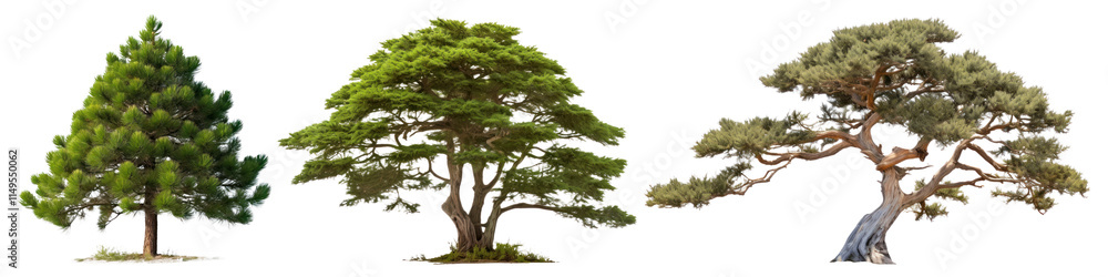 Tree png cut out element set, transparent background Tree png cut out element set, transparent background