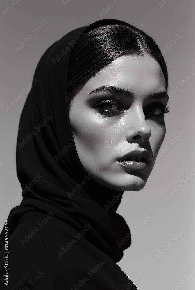 fashion portrait of A woman with hijab fashion portrait of A woman with hijab