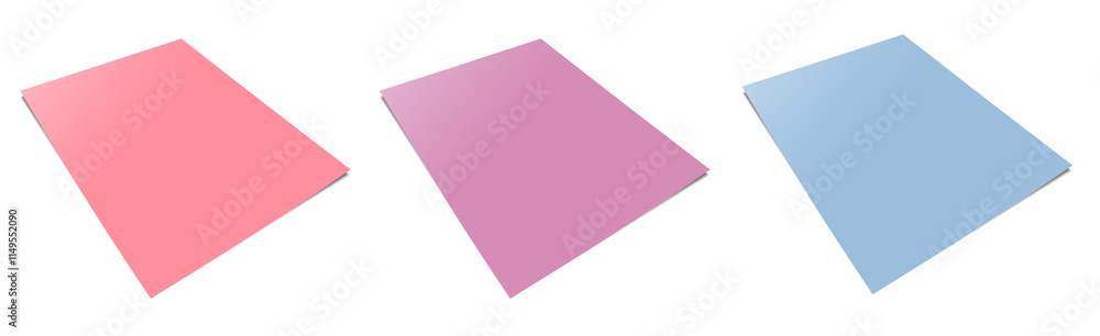 Three Reports blank template for presentation layouts and design. 3D rendering. Three Reports blank template for presentation layouts and design. 3D rendering.