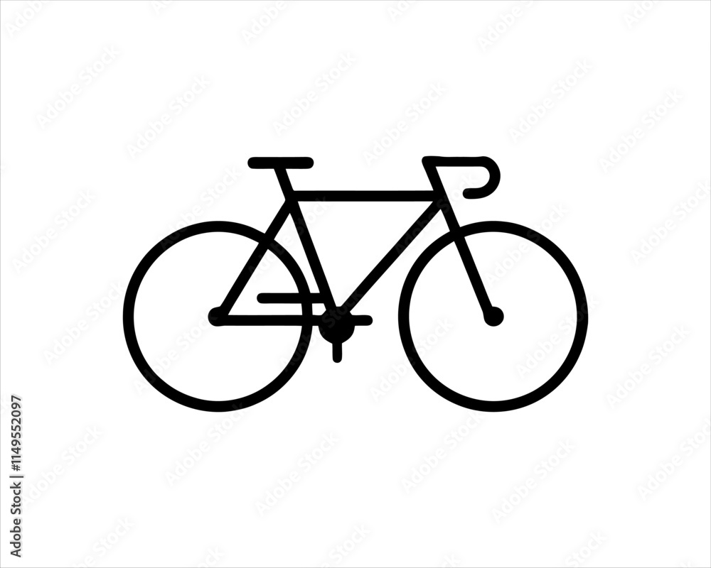 Bicycle logo design icon symbol vector illustration. Bicycle logo design icon symbol vector illustration.