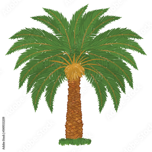 palm tree oil illustration vector 