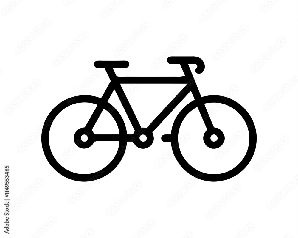 Obraz premium Bicycle logo design icon symbol vector illustration.