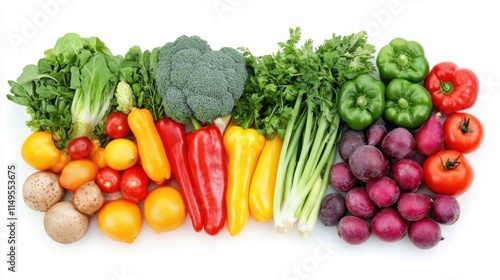 Diet Resolution Week Colorful array of fresh vegetables and fruits for healthy eating inspirations