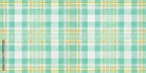 A vibrant aqua and yellow plaid pattern perfect for textiles and backgrounds.