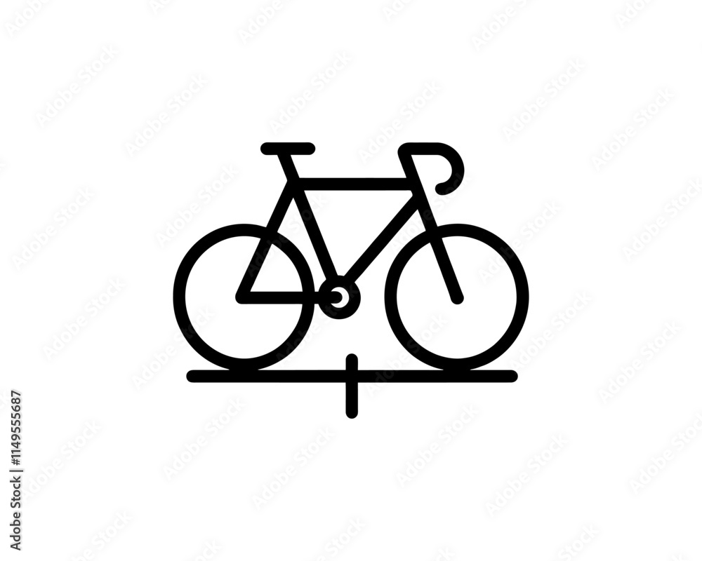 Fototapeta premium Bicycle logo design icon symbol vector illustration.