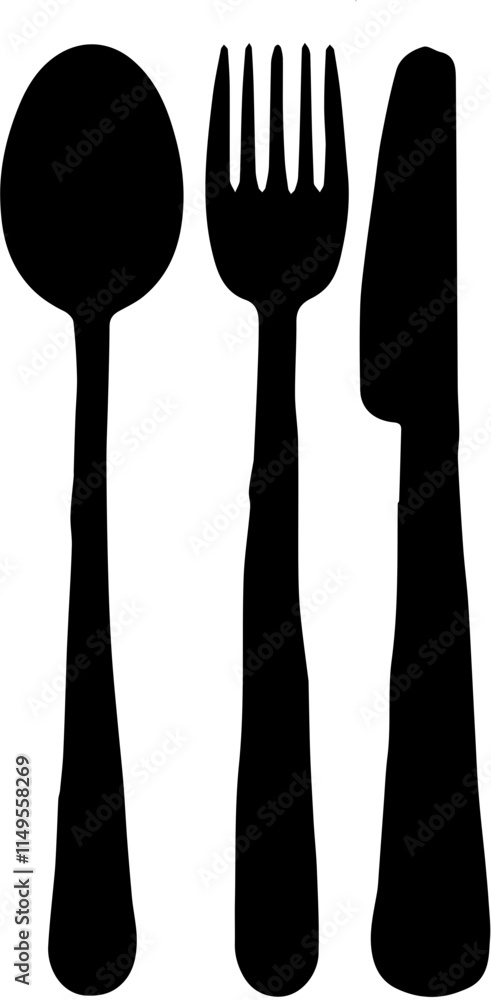 black and white utensils black and white utensils