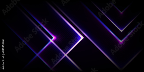 abstract colorful laser light arrow lines on the dark polygonal texture wall background