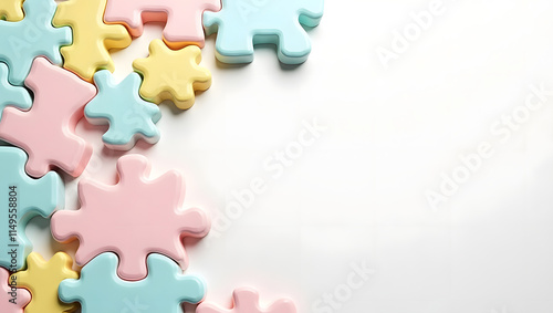 Pastel jigsaw background