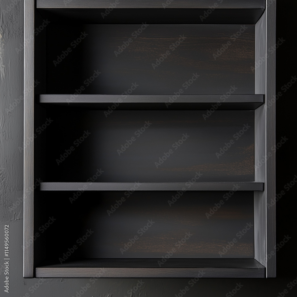 Chic Storage Solution: Shadowy Charcoal Drawer with Three Deep Compartments