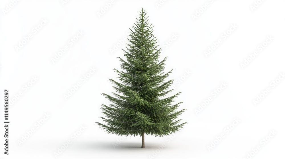 Obraz premium Small Pine Tree on White Surface