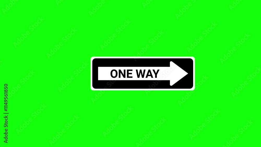 Animated one way sign. one way sign icon. perfect for educational materials, traffic safety campaigns, or children's learning content. Animated one way sign. one way sign icon. perfect for educational materials, traffic safety campaigns, or children's learning content.