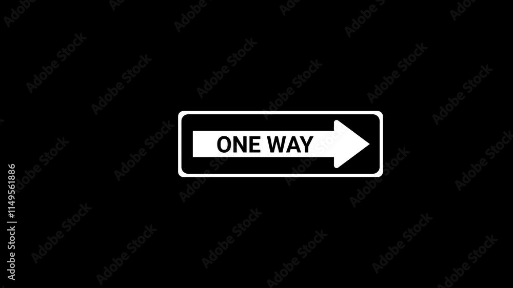 Animated one way sign. one way sign icon. perfect for educational materials, traffic safety campaigns, or children's learning content. Animated one way sign. one way sign icon. perfect for educational materials, traffic safety campaigns, or children's learning content.