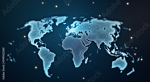 blue world map