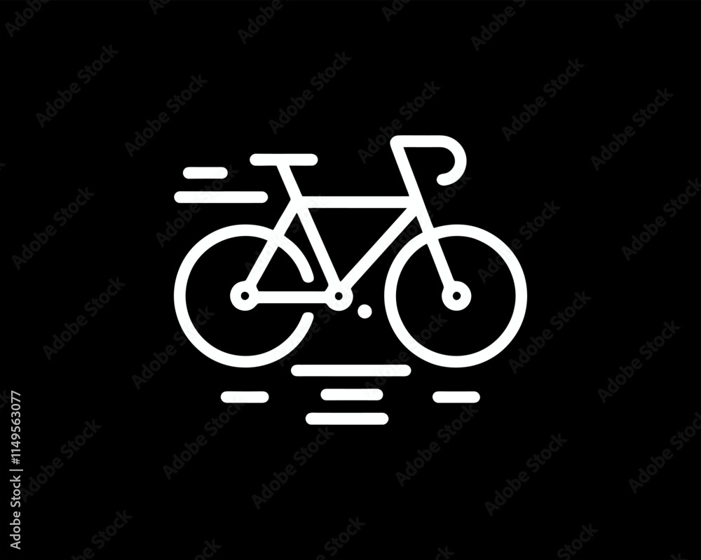 Bicycle logo design icon symbol vector illustration. Bicycle logo design icon symbol vector illustration.