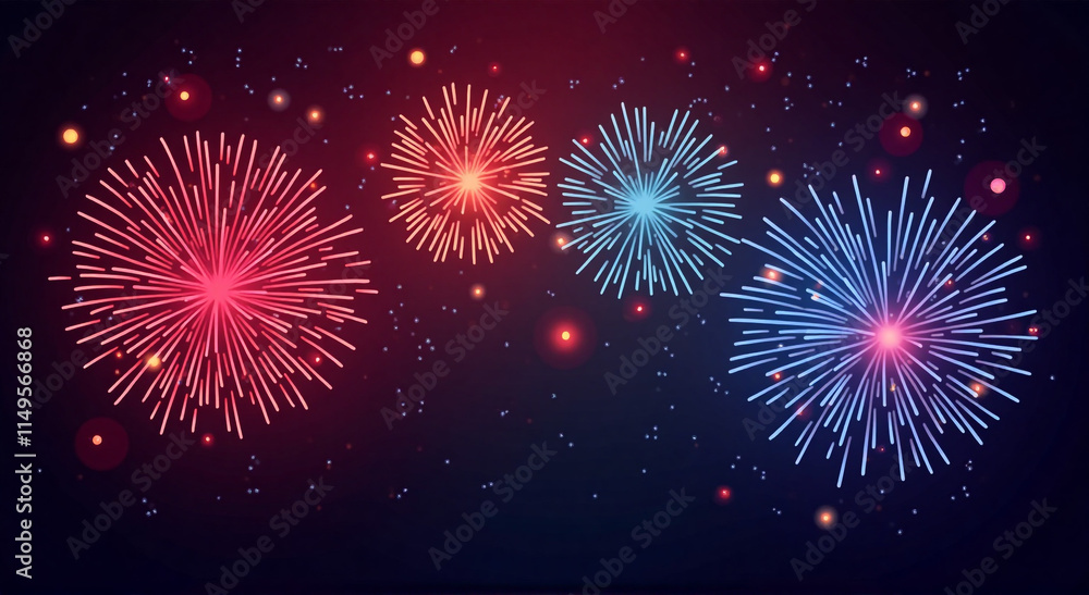 Fototapeta premium fireworks in the sky