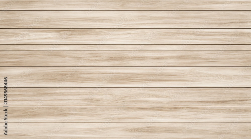 Fototapeta premium Light Beige Wooden Planks Seamless Texture Background