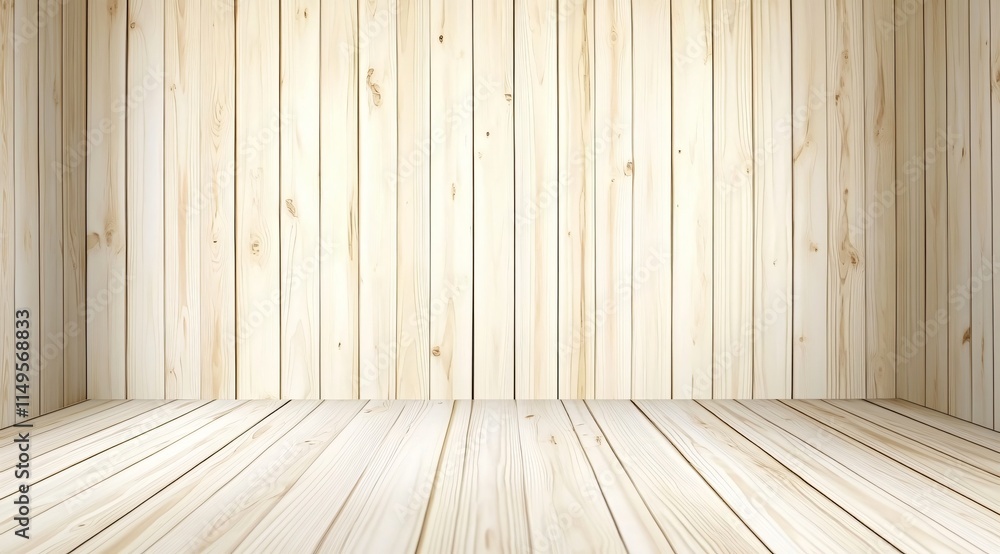 Light Wooden Room Interior Background Studio Light Wooden Room Interior Background Studio