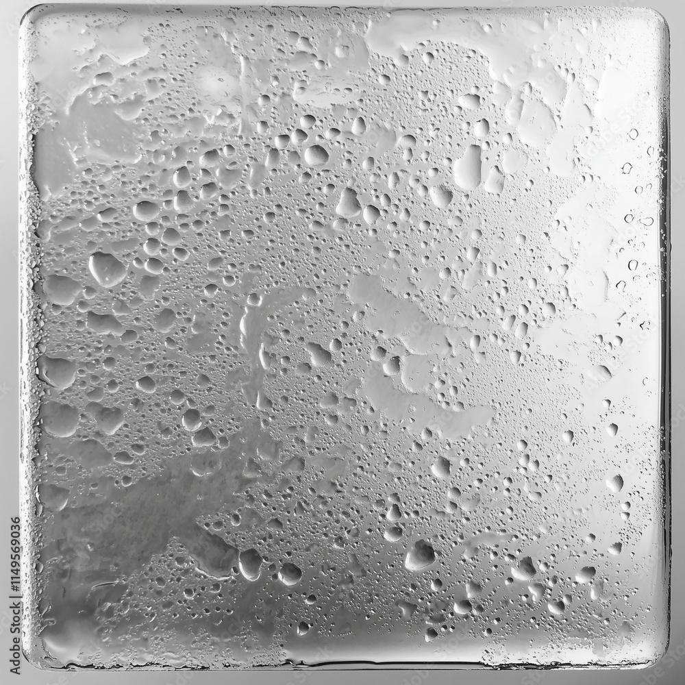 Clean Glass Sheet Covered with Fresh Raindrops Clean Glass Sheet Covered with Fresh Raindrops