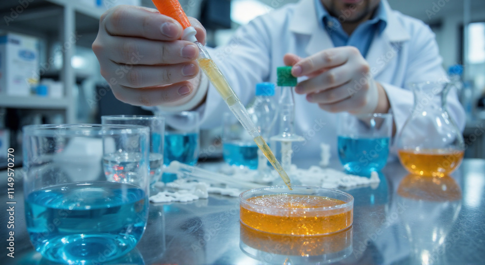 Fototapeta premium scientist in laboratory