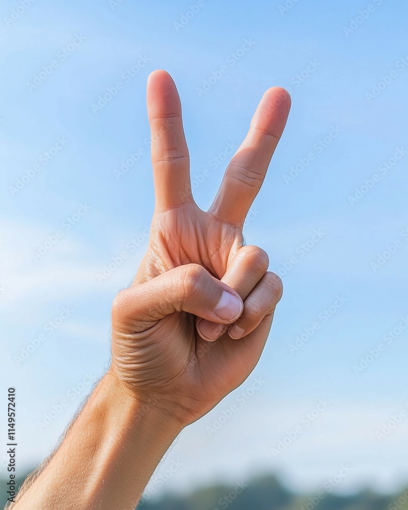 Open Palm Expression Minimalist Hand Gesture Simple Hand Pose on Blue Open Palm Expression Minimalist Hand Gesture Simple Hand Pose on Blue