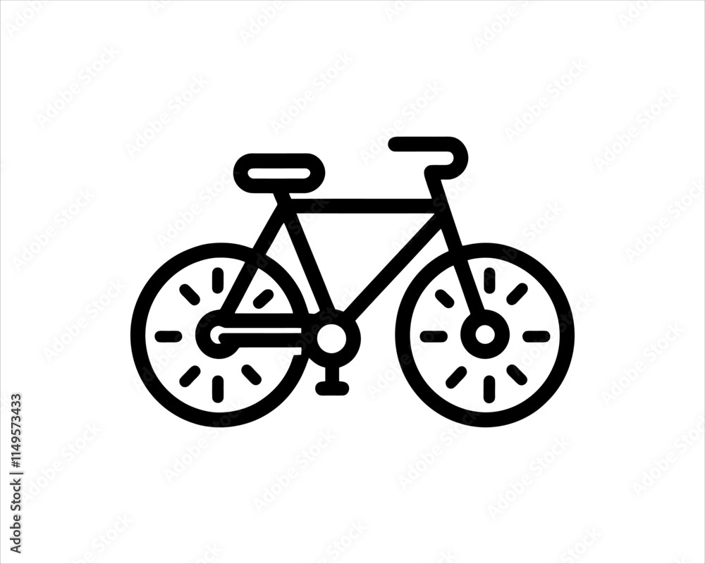 Fototapeta premium Bicycle logo design icon symbol vector illustration.