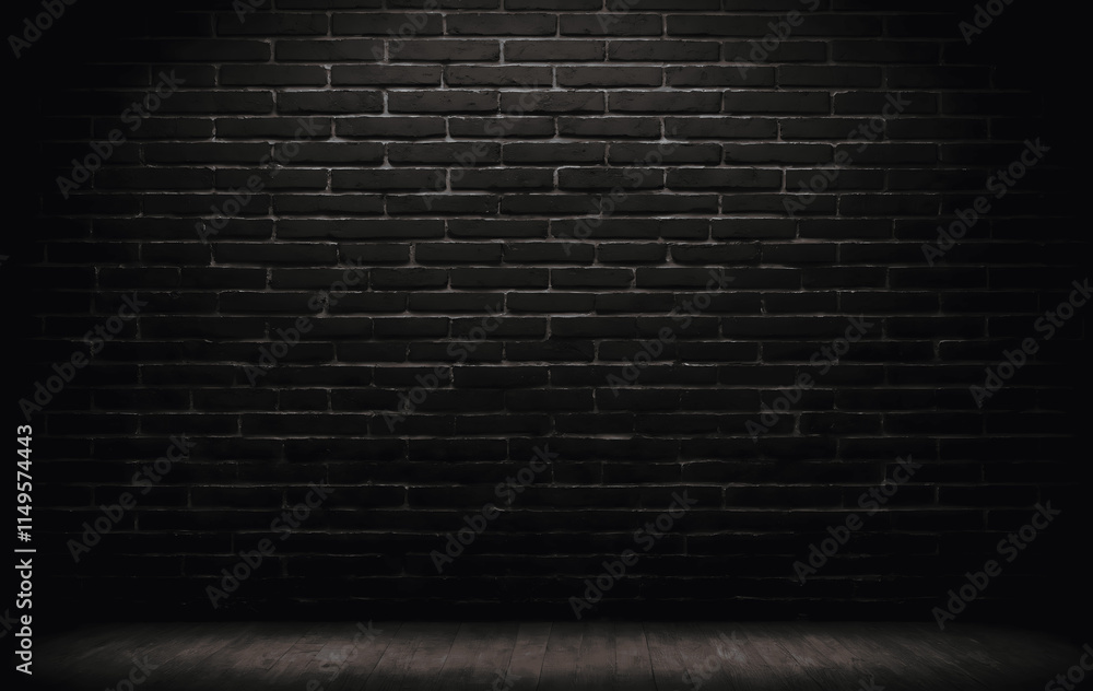 dark black brick wall, illustrative background dark black brick wall, illustrative background