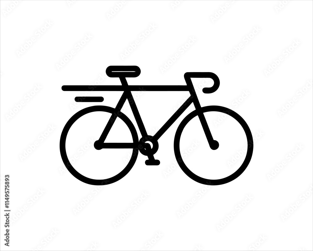 Bicycle logo design icon symbol vector illustration. Bicycle logo design icon symbol vector illustration.