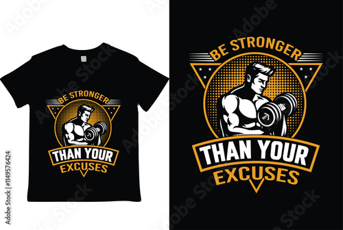 Gym Fitness T shirt Design.Gym T-shirt design Bundle, Gym motivational quote, Workout inspirational shirt design, Fitness t shirt design