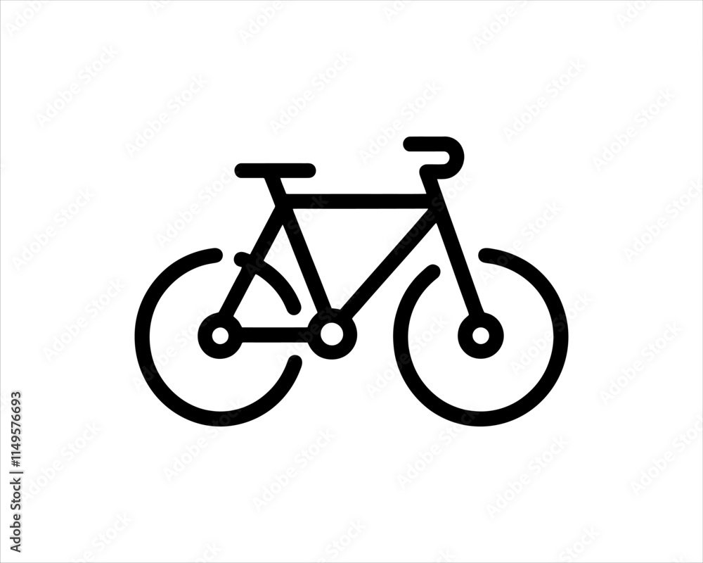 Obraz premium Bicycle logo design icon symbol vector illustration.