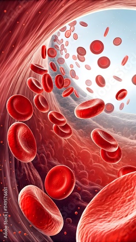 Dynamic Red Blood Cells Flowing in Plasma