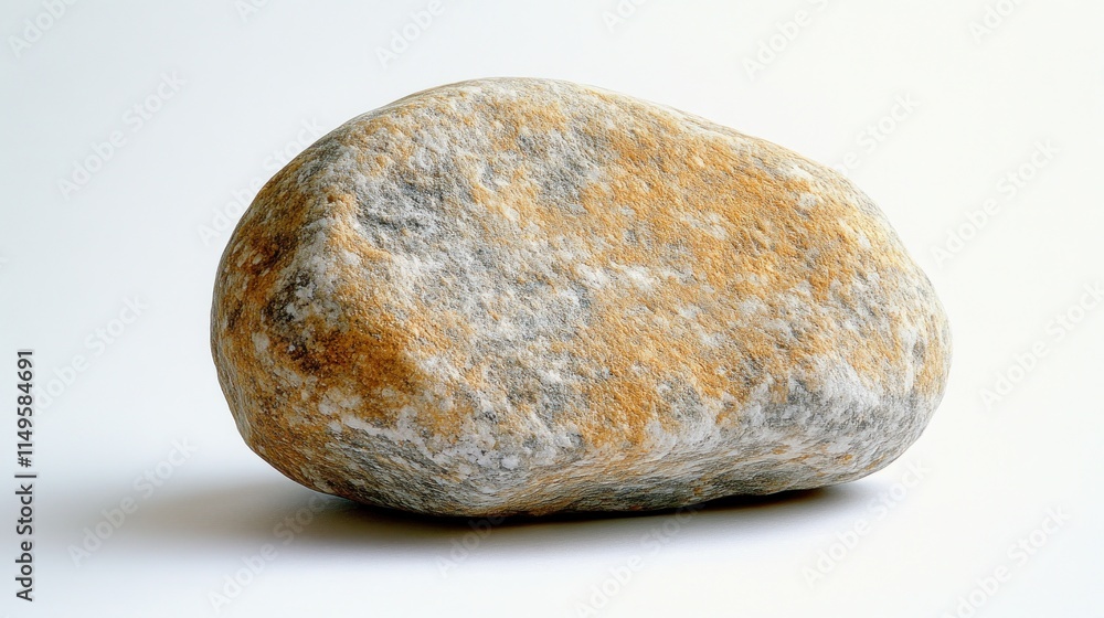 Smooth, gray and brown stone on white background. Smooth, gray and brown stone on white background.